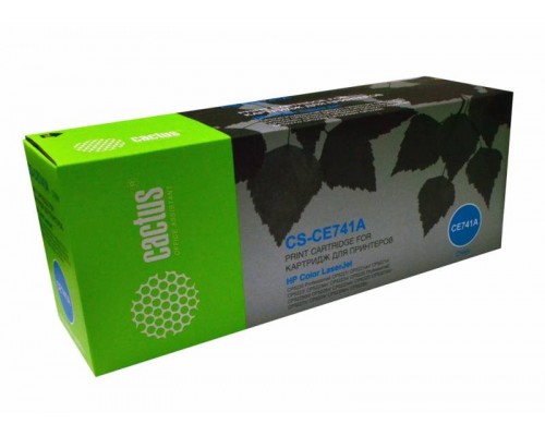 Лазерный картридж Cactus CS-CE741A (HP 307A) голубой для принтеров HP Color LaserJet CP5220 Professional, CP5221, CP5223, CP5225 Professional, CP5225dn, CP5225sn, CP5227, CP5229 (7'300 стр.)