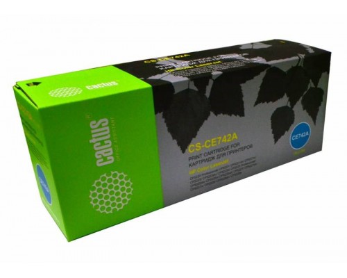 Лазерный картридж Cactus CS-CE742A (HP 307A) желтый для принтеров HP Color LaserJet CP5220 Professional, CP5221, CP5223, CP5225 Professional, CP5225dn, CP5225sn, CP5227, CP5229 (7'300 стр.)