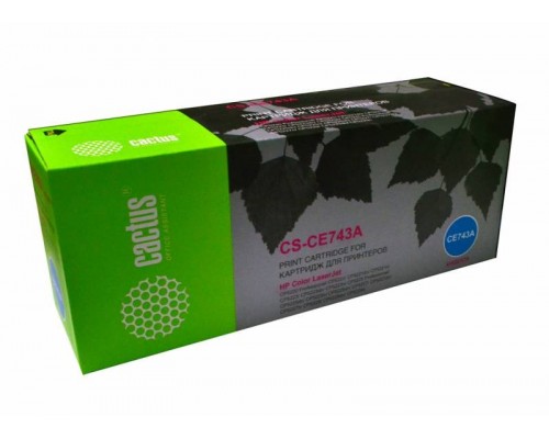 Лазерный картридж Cactus CS-CE743A (HP 307A) пурпурный для принтеров HP Color LaserJet CP5220 Professional, CP5221, CP5223, CP5225 Professional, CP5225dn, CP5225sn, CP5227, CP5229 (7'300 стр.)